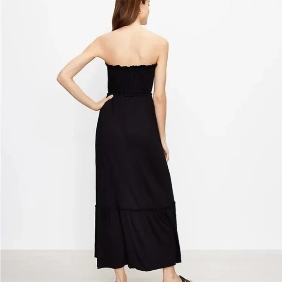 LOFT Strapless Drawstring Maxi Dress - Picture 2 of 9